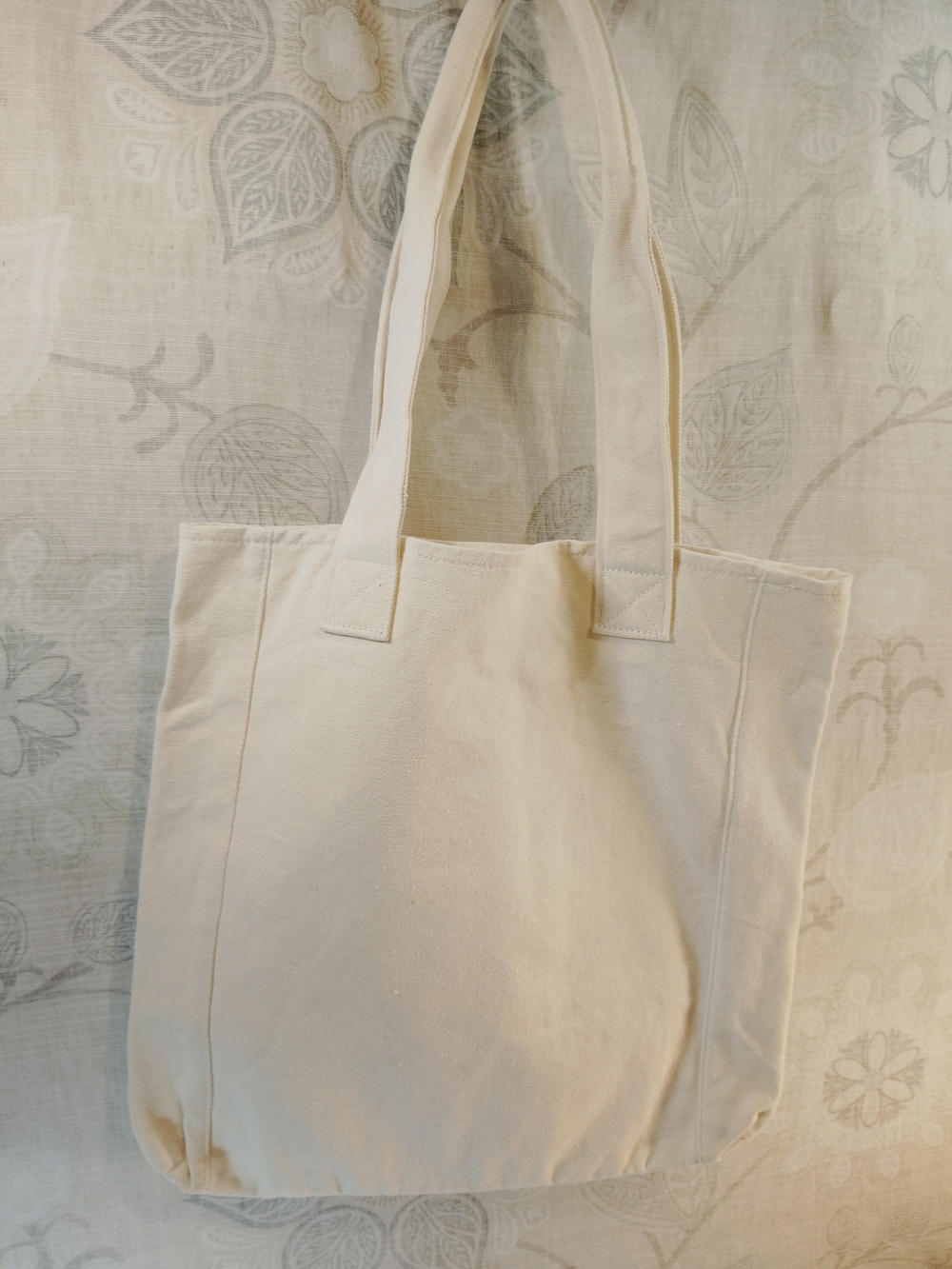 Canvas Shoulder Tote Bag with Rainbow PRIDE Print - Picture 3 of 4